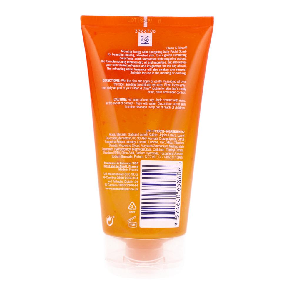CLEAN & CLEAR MORNING ENERGY DAILY FACIAL SCRUB SKIN ENERGIZ