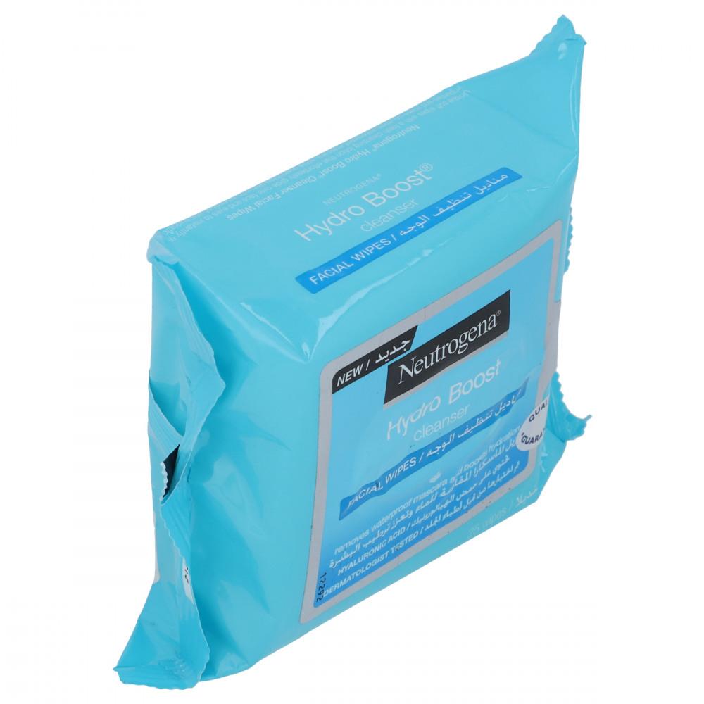NEUTROGENA HYDRO BOOST CLEANSING FACIAL WIPES 25S