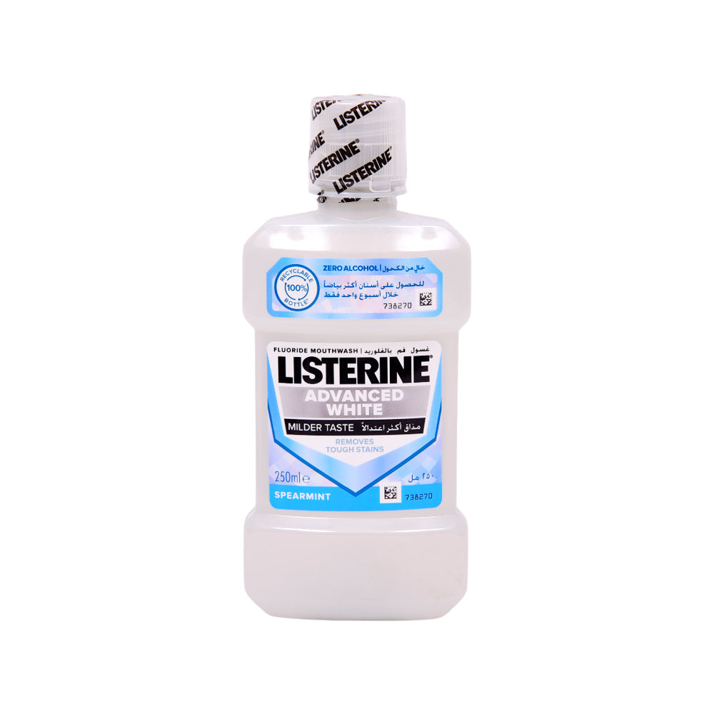 LISTERINE MOUTH WASH SPEARMINT ADVANCED WHITE 250 ML
