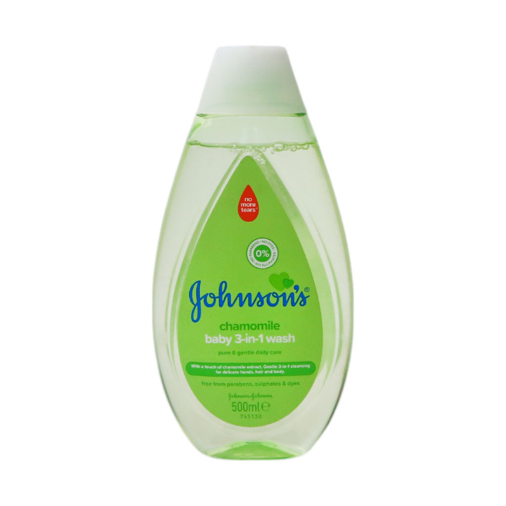 JOHNSONS BABY SHAMPOO CHAMOMILE 3IN1 PURE GENTLE 500 ML