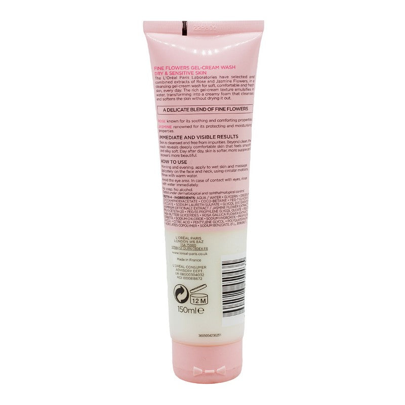 LOREAL FINE FLOWER GEL CREAM WASH SENSITIVE SKIN 150 ML
