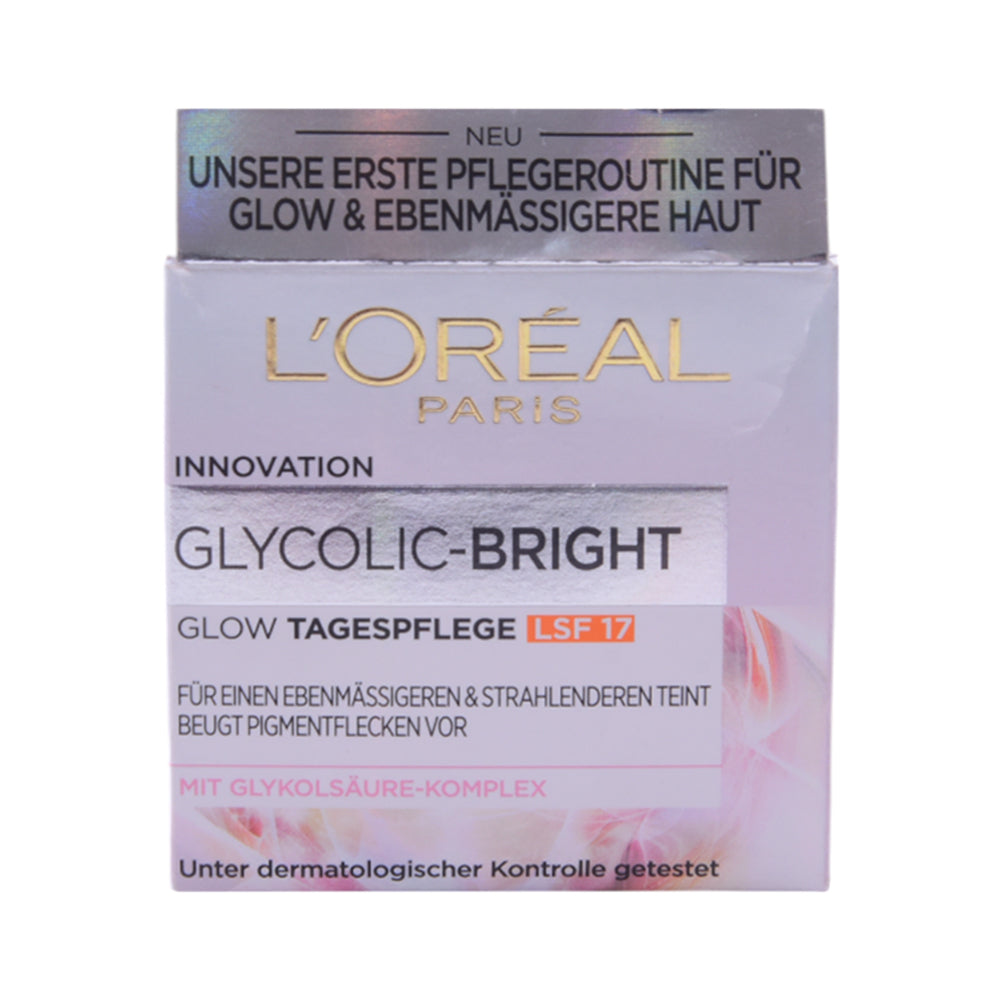 LOREAL GLYCOLIC BRIGHT GLOWING CREAM DAY SPF17 50ML