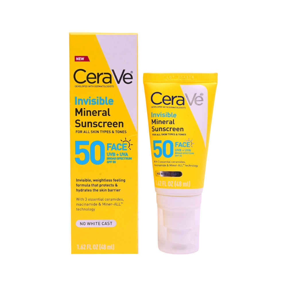CERAVE INVISIBLE MINERAL SUNSCREEN SPF50 48ML