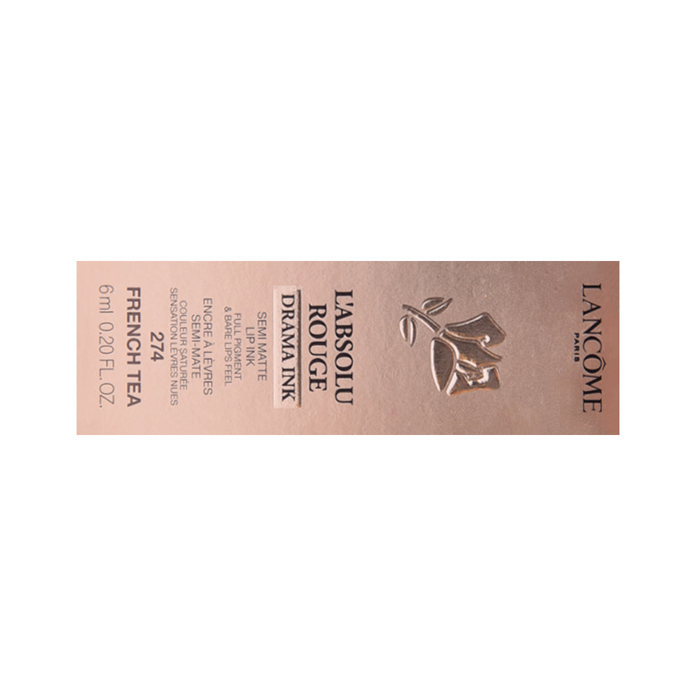 LANCOME ABSOLU ROUGE DRAMA INK LIPSTICK NO 274 FRENCH TEA