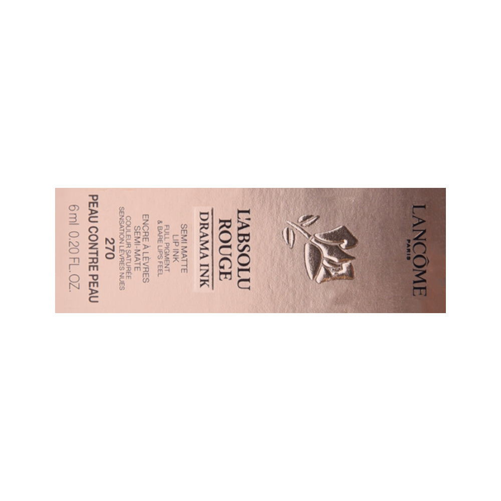 LANCOME ABSOLU ROUGE DRAMA INK LIPSTICK 270 PEAU CONTRE PEAU