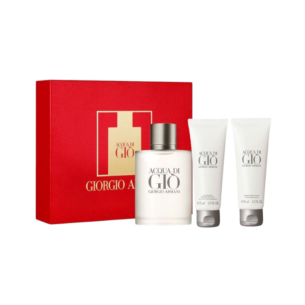 GIORGIO ARMANI AQUA DI GIO FOR MEN EDT 3PC GIFT SET