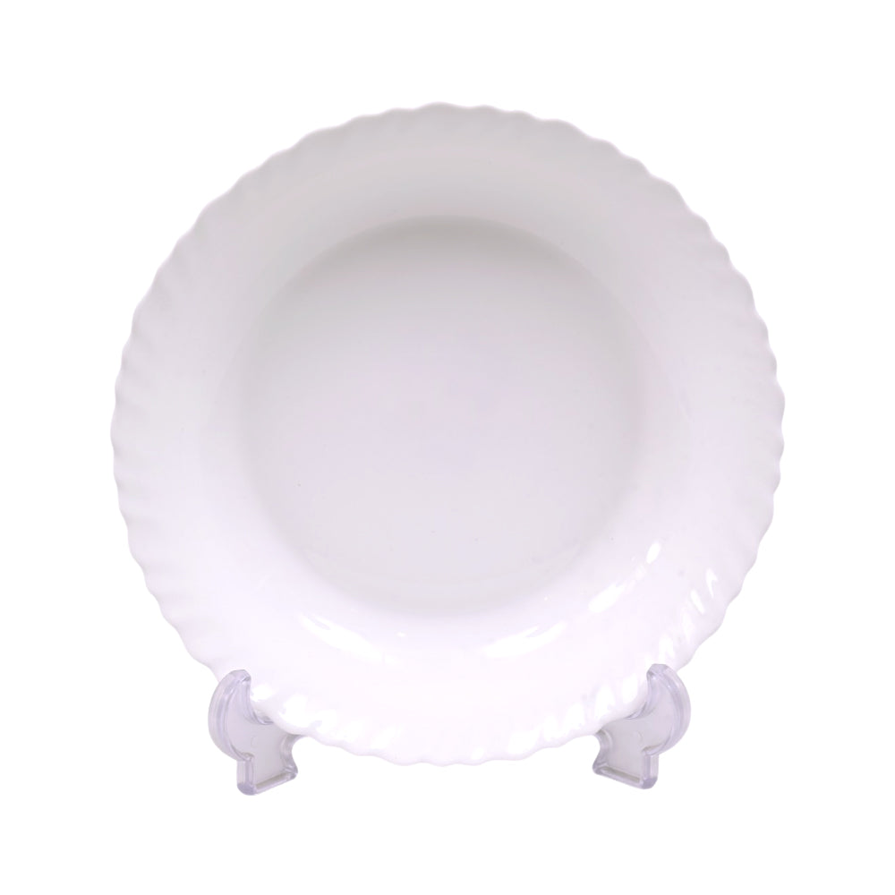 DISH ROUND MANAL WHITE M0057