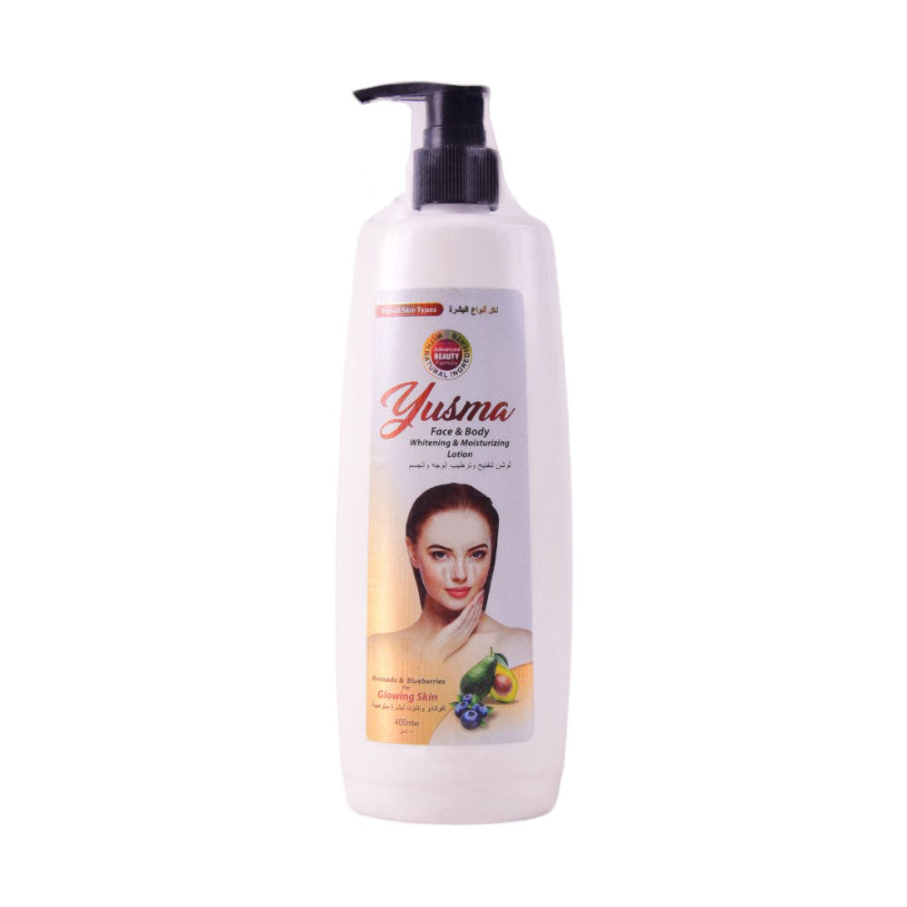 YUSMA FACE AND BODY WHITENING AND MOISTURIZING LOTION 400ML