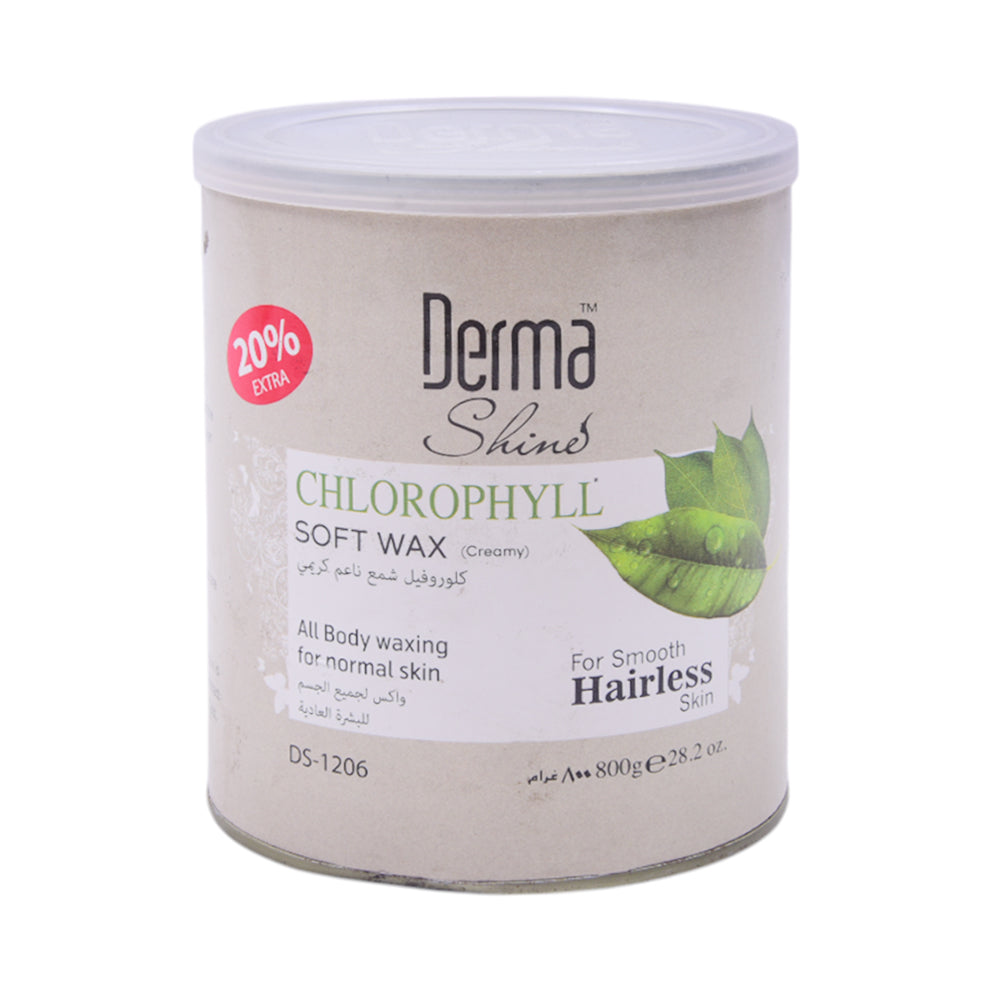 DERMA SHINE CHLOROPHYLL SOFT WAX JAR 800GM
