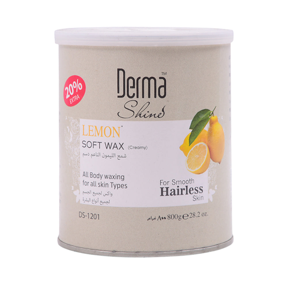 DERMA SHINE LEMON SOFT WAX JAR 800GM