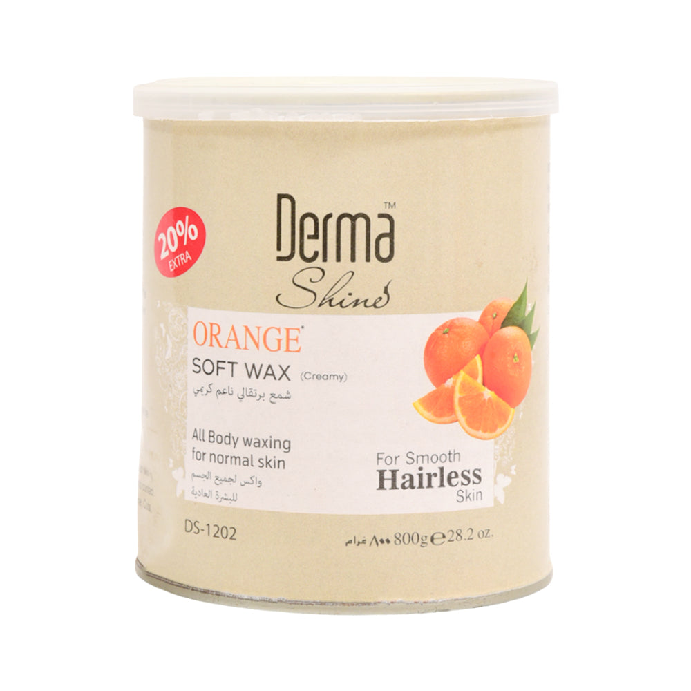 DERMA SHINE ORANGE SOFT WAX JAR 800GM
