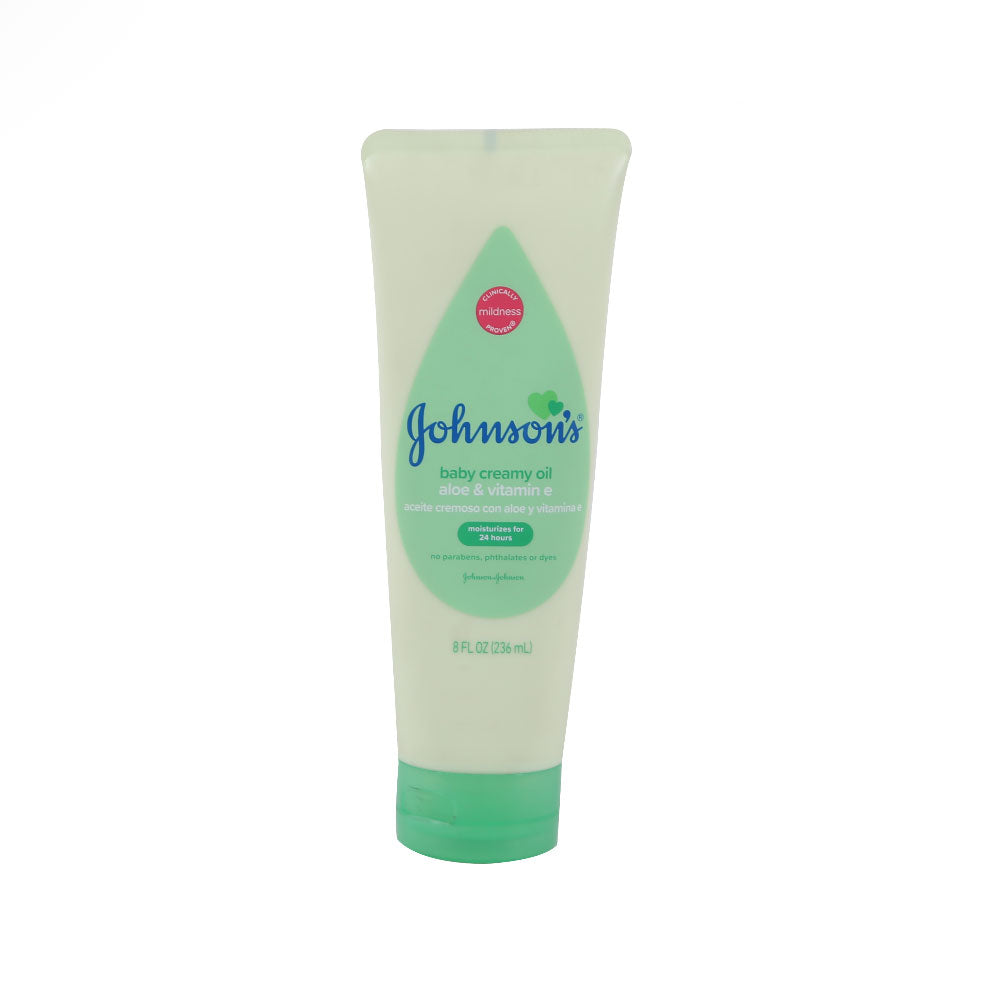 JOHSONS BABY CREAMY OIL ALOE & VITAMIN E 236 ML