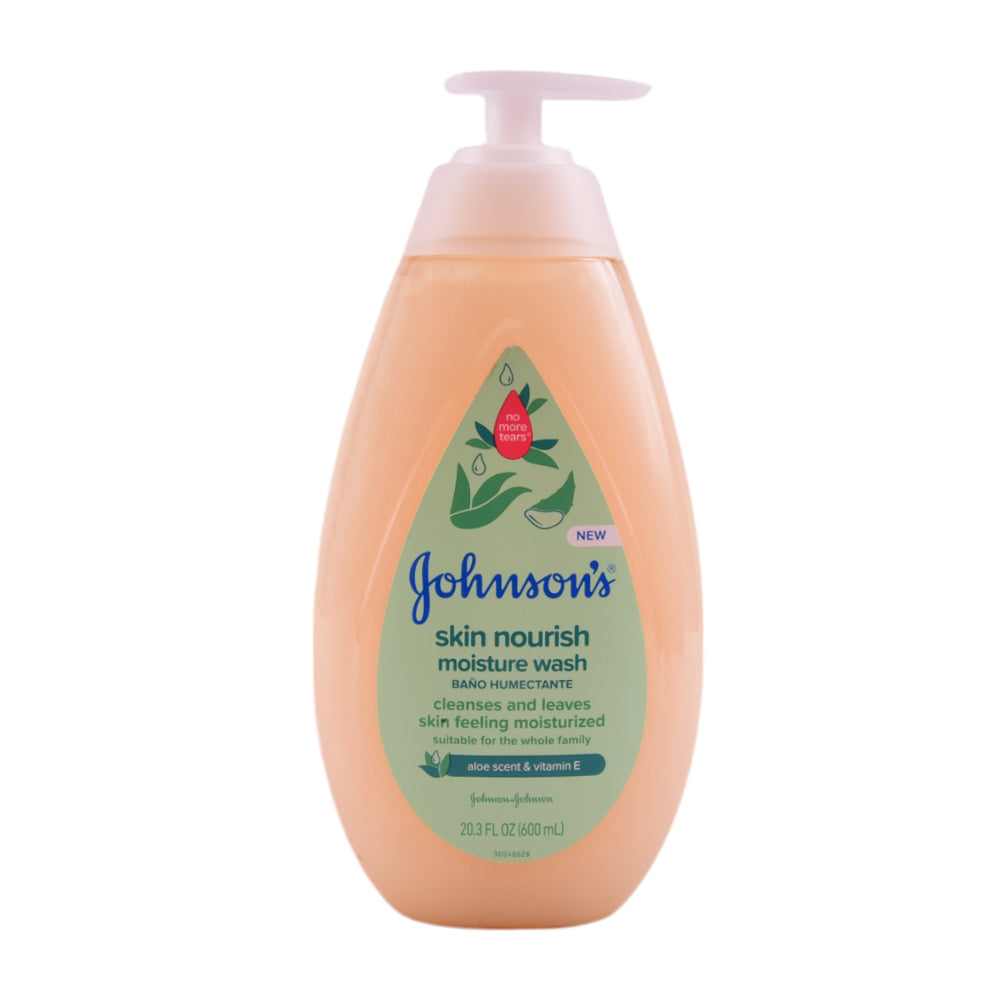 JOHNSONS BABY WASH MOISTURE ALOE SCENT & VITAMIN E 600 ML