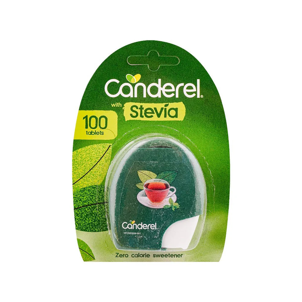 CANDEREL STEVIA ZERO CALORIES SWEETENER 100 TABS