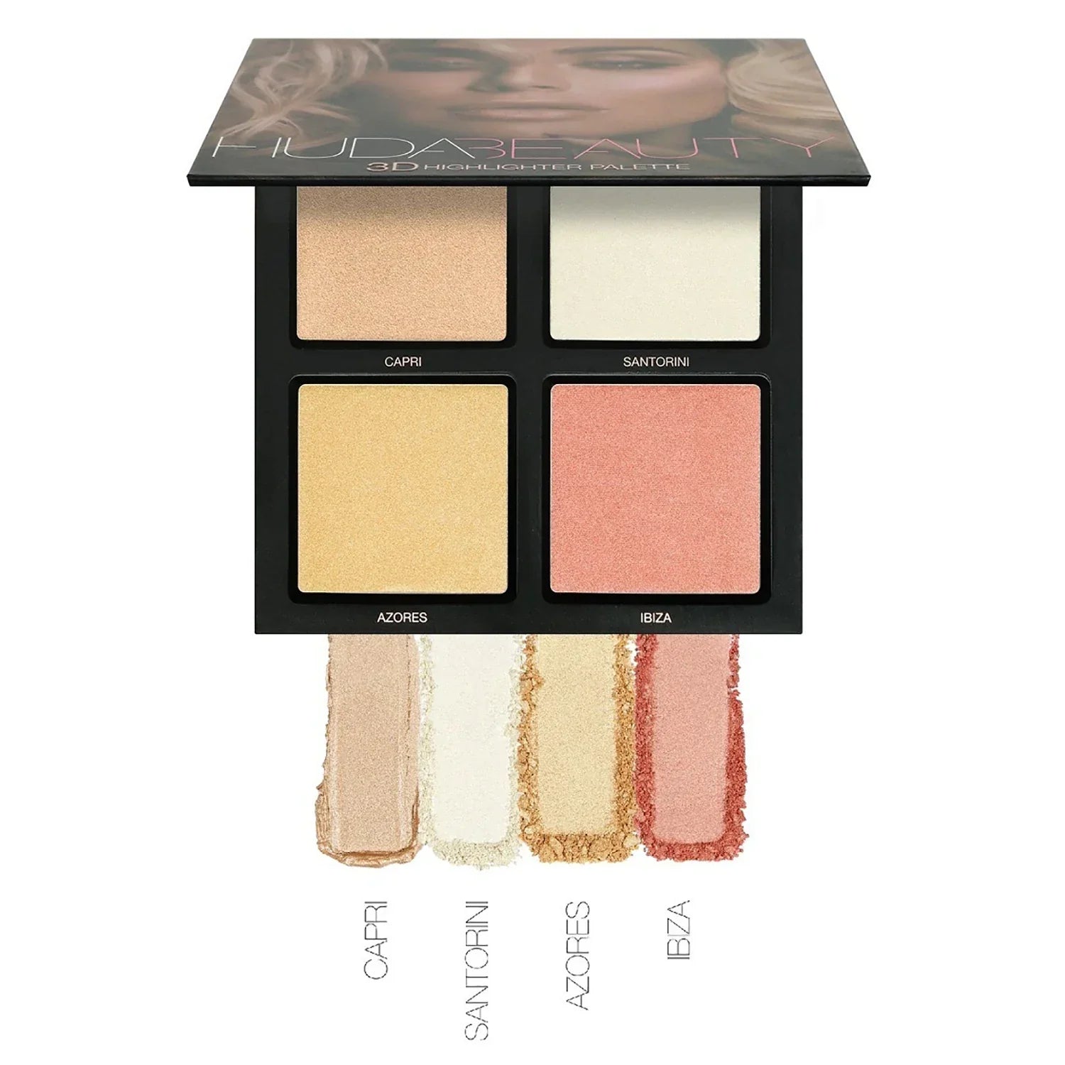 HUDA BEAUTY 3D HIGH LIGHTER PALETTE PINK SANDS EDITION PC