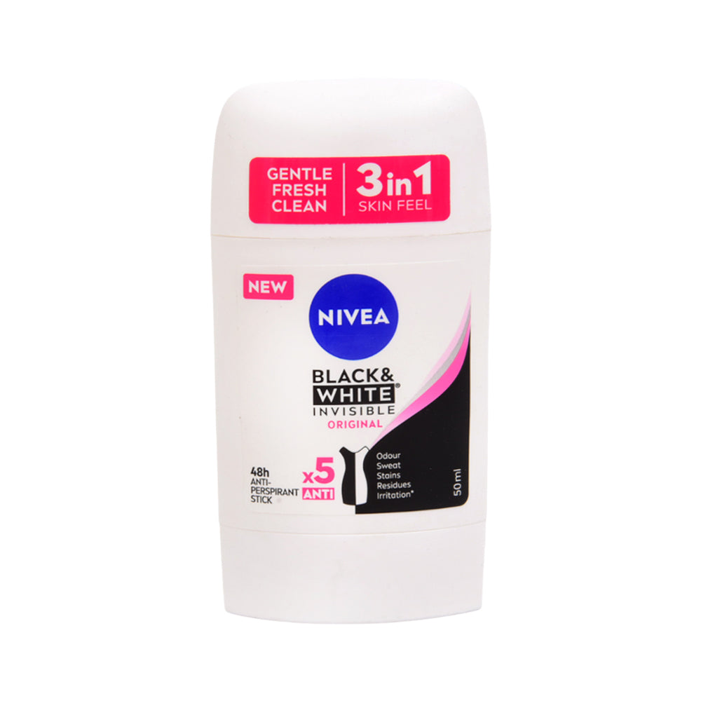 NIVEA DEO STICK BLACK & WHITE ORIGINAL FOR WOMEN 50 ML