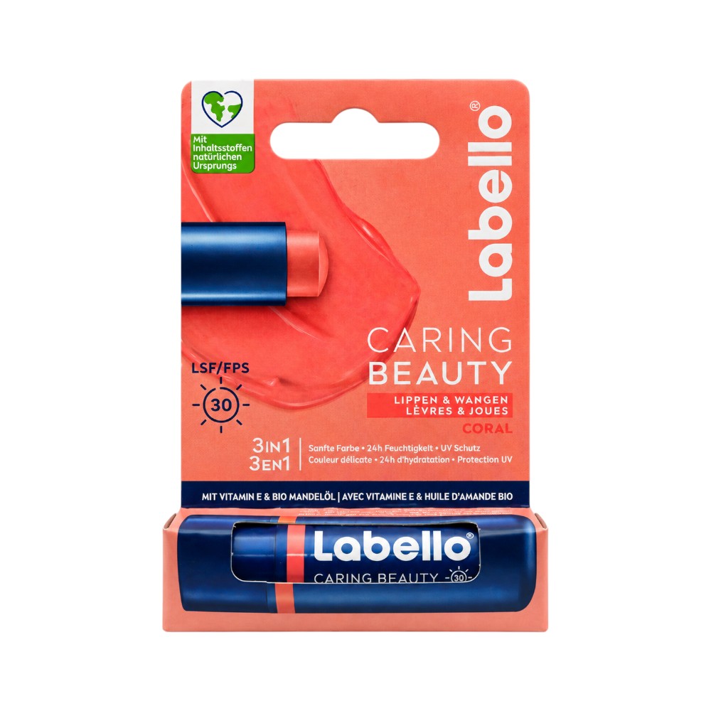 LABELLO CARING BEAUTY CORAL LIP BALM 4.8G MKT