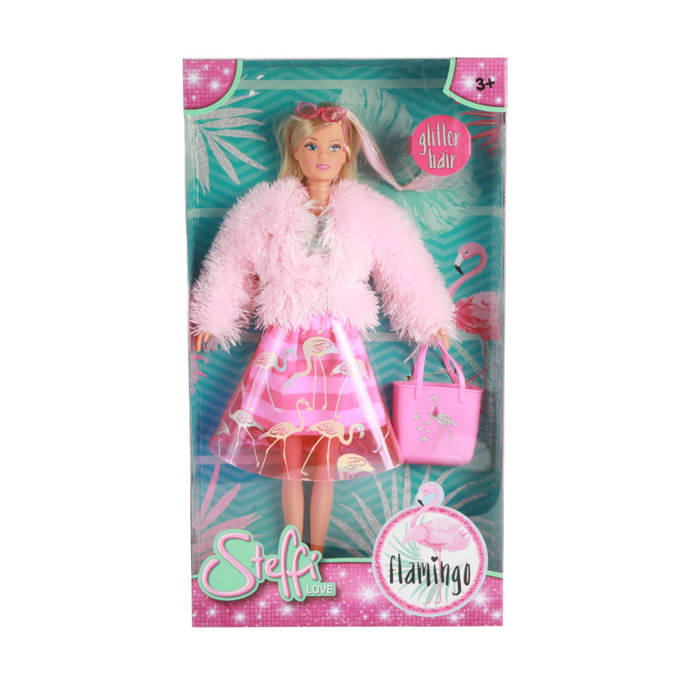 105733559 SIMBA STEFFI LOVE DOLL FLAMINGO GLITTER HAIR