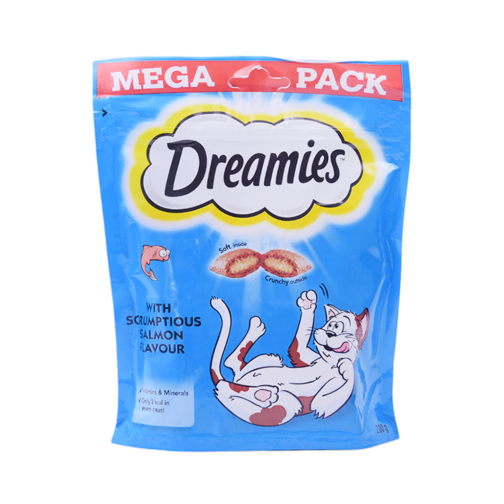 DREAMIES CAT FOOD WITH SCRUMPTIOUS SALMON FLAVOUR 200 GM