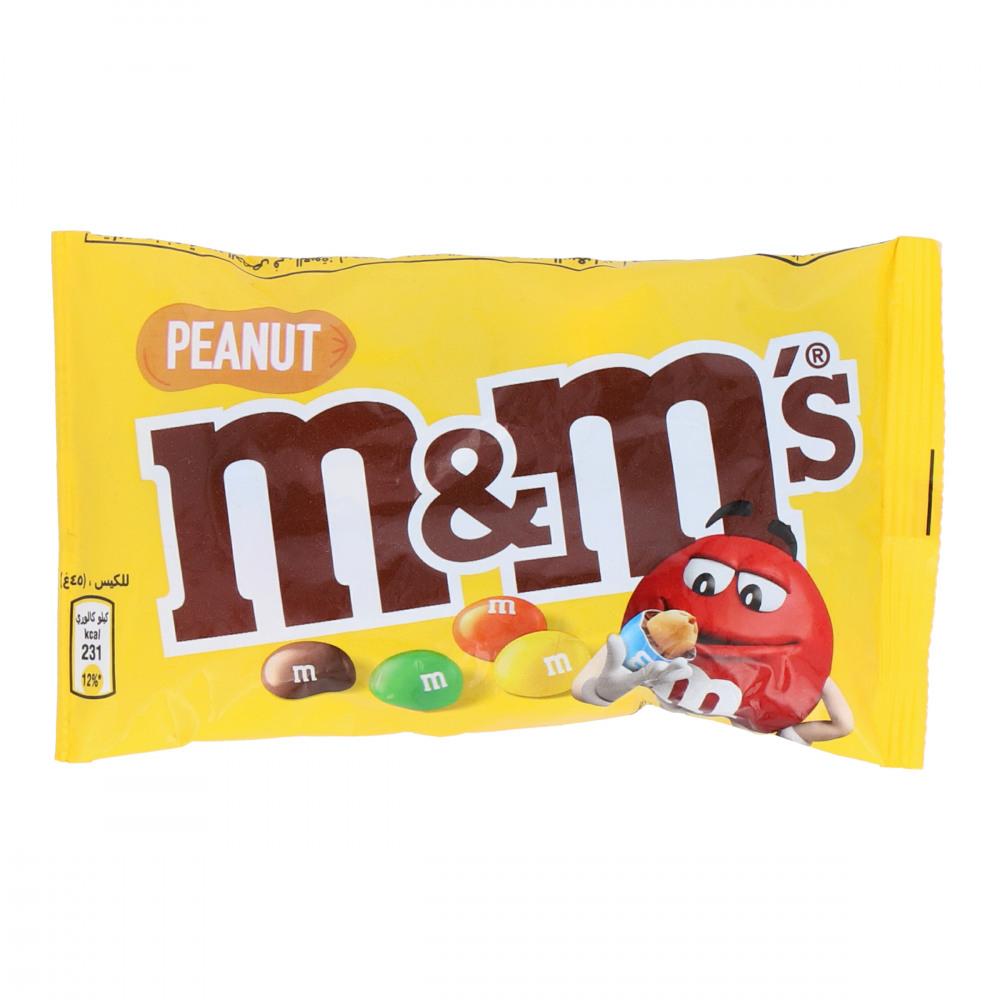 M AND M CHOCOLATE CANDY COVERED PEANUT 45 GM