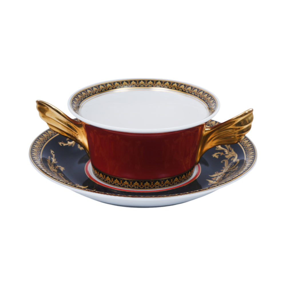 SOUP CUP & SAUCER MEDUSA ROSENTHAL VERSACE