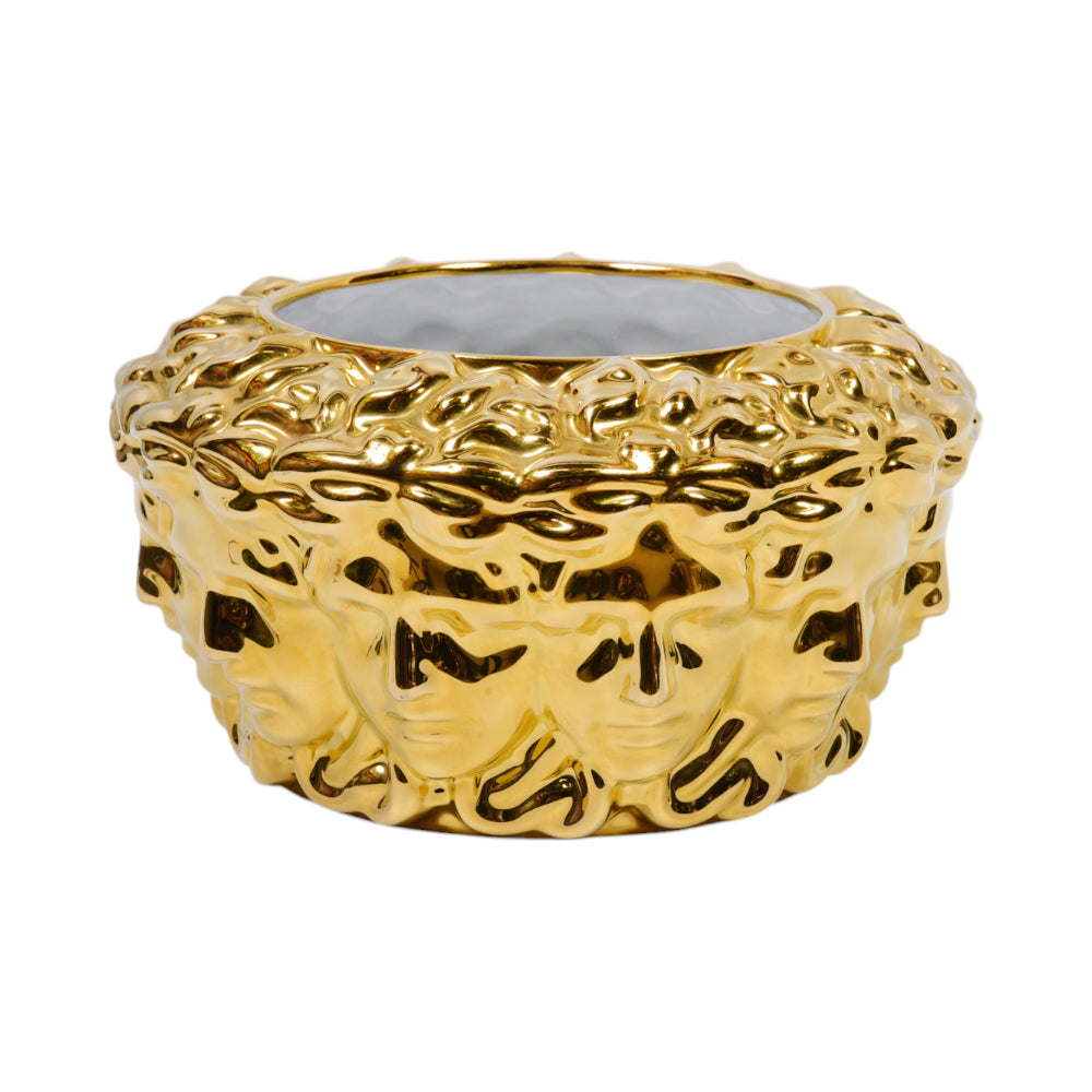 VERSACE VASE 13CM GOLD ROTATING 26013
