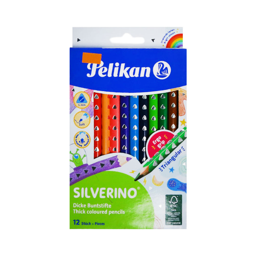 700627 PELIKAN COOLOR PENCIL SILVERINO 12COL