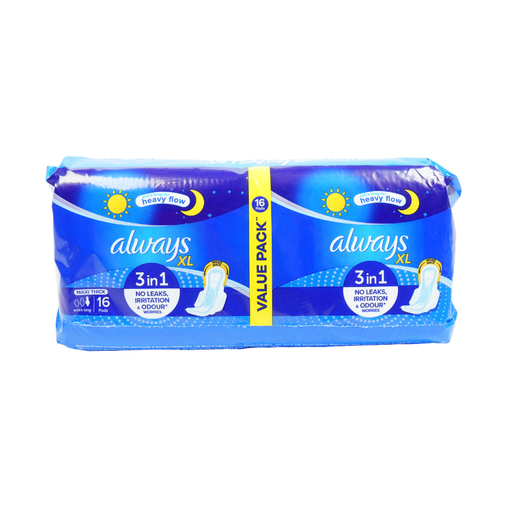 ALWAYS PADS MAXI THICK VALUE PACK EXTRA LONG 16PC PACK