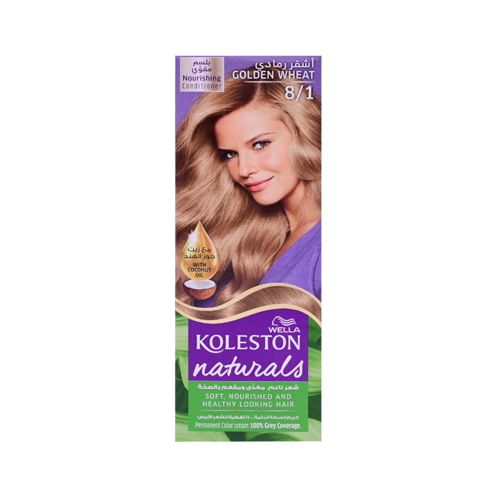 WELLA HAIR COLOR KOLESTON NATURALS 8/1 GOLDEN WHEAT 110 ML