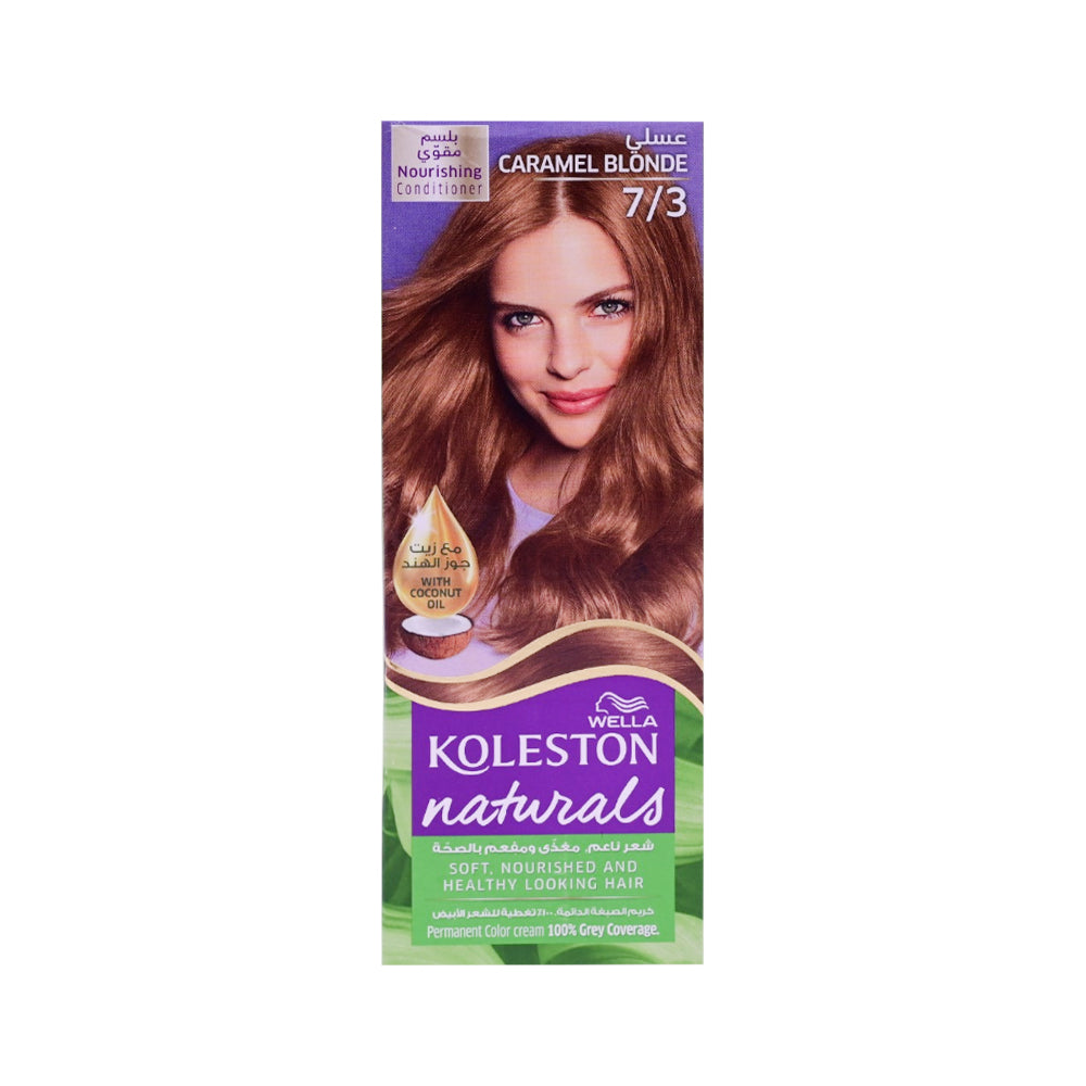 WELLA HAIR COLOR KOLESTON NATURALS 7/3 CARAMEL BLONDE  110 M