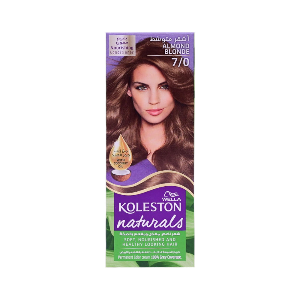 WELLA HAIR COLOR KOLESTON NATURALS 7/0 ALMOND BLONDE  110 ML