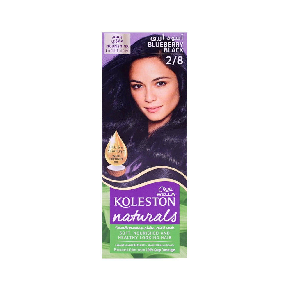 WELLA HAIR COLOR KOLESTON NATURALS 2/8 BLUEBERRY BLACK 110 M