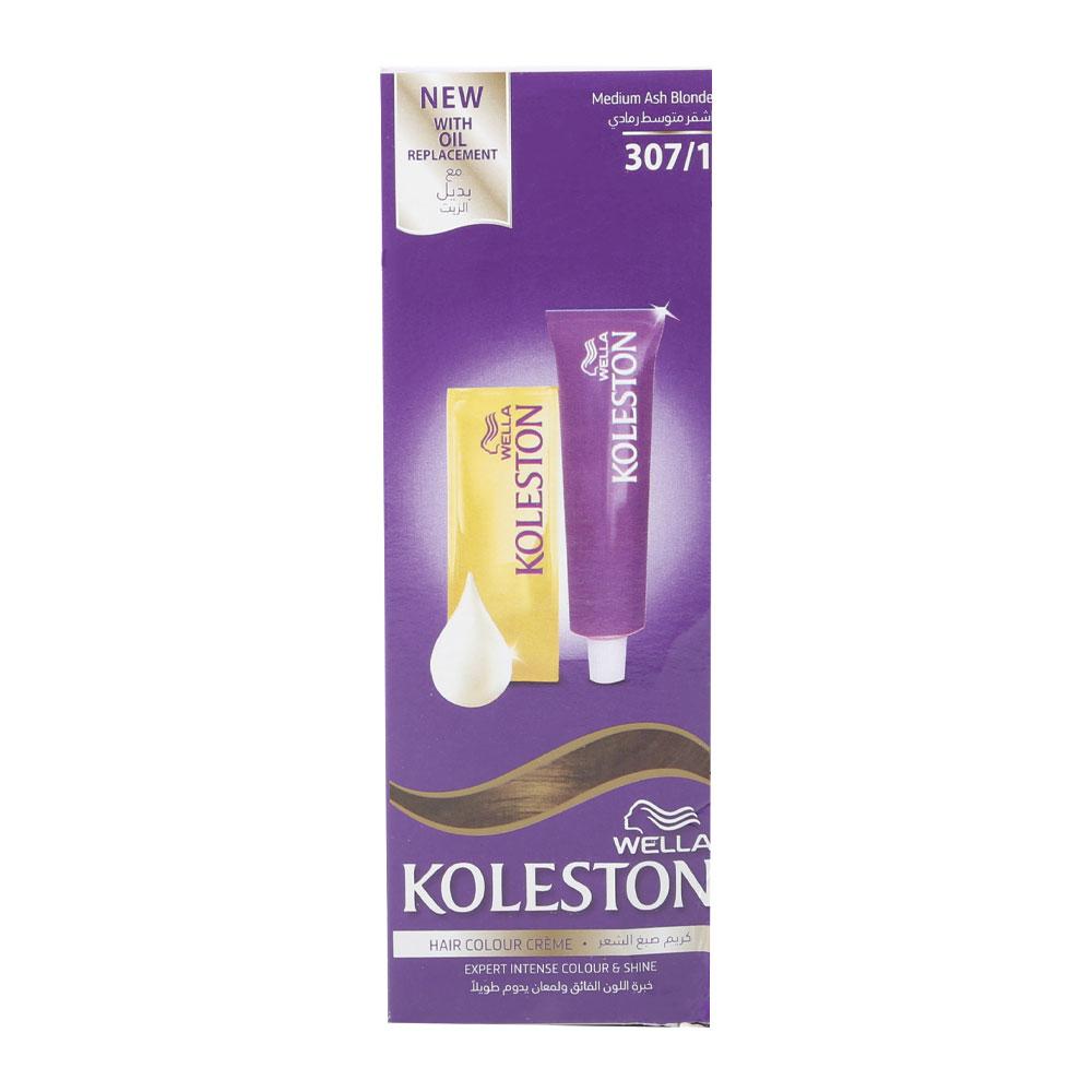 WELLA KOLESTON HAIR COLOR CREAM MEDIUM ASH BLONDE 307/1 PC