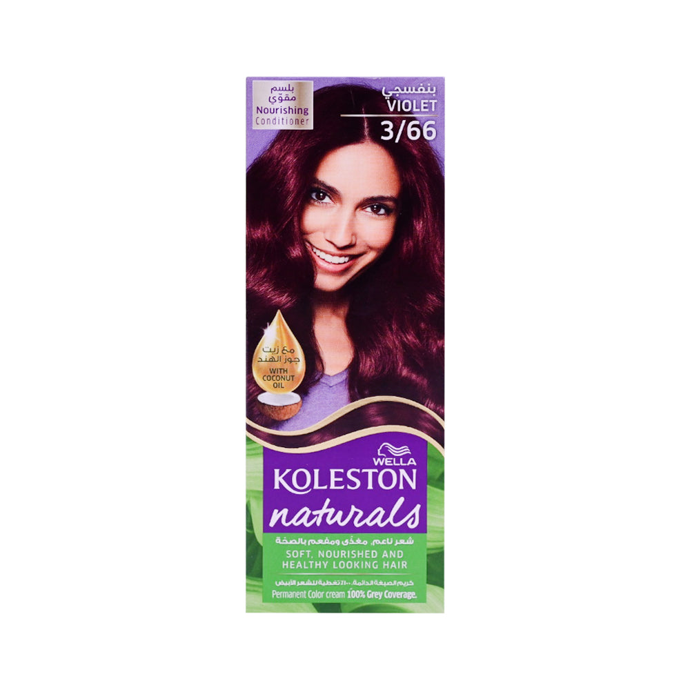 WELLA HAIR COLOR KOLESTON NATURALS 3/66 VIOLET  110 ML