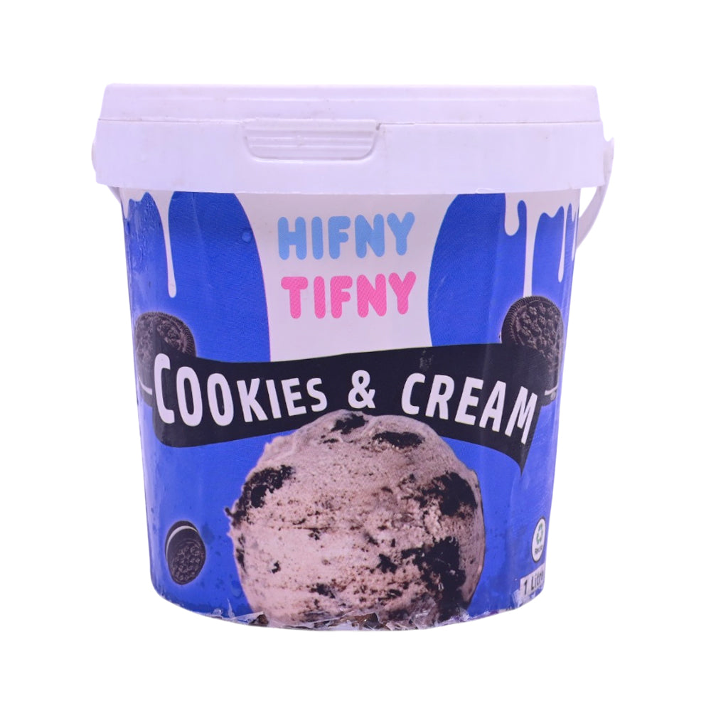 HIFNY TIFNY COOKIES AND CREAM ICE CREAM 1LTR