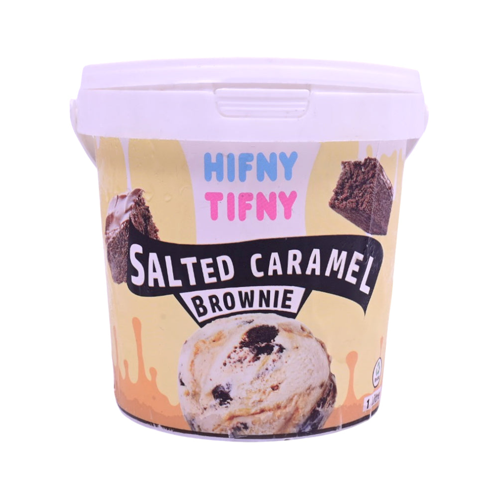 HIFNY TIFNY SALTED CARAMEL BROWNIE ICE CREAM 1LTR