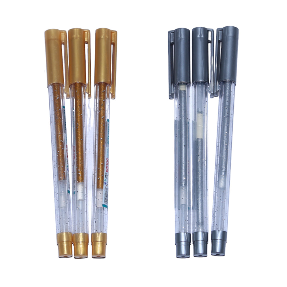 Hauser Dream Sparkle Gel Pen G/S 6Pc Pack