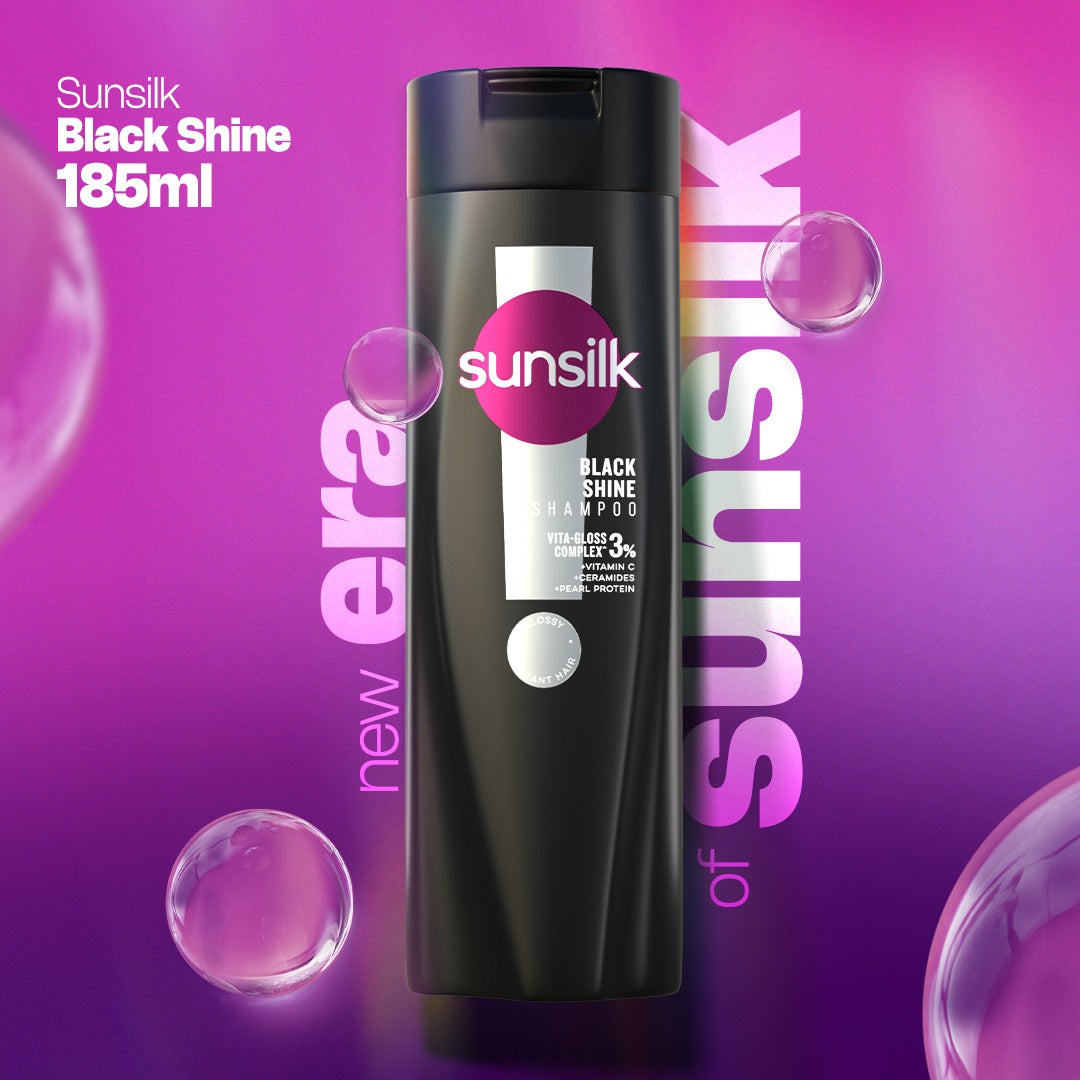 SUNSILK SHAMPOO BLACK SHINE 185 ML