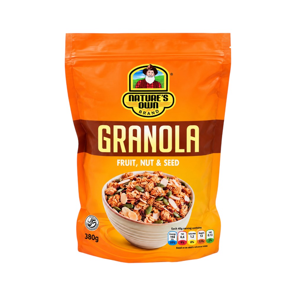NATURES OWN GRANOLA FRUIT NUT & SEED 380 GM