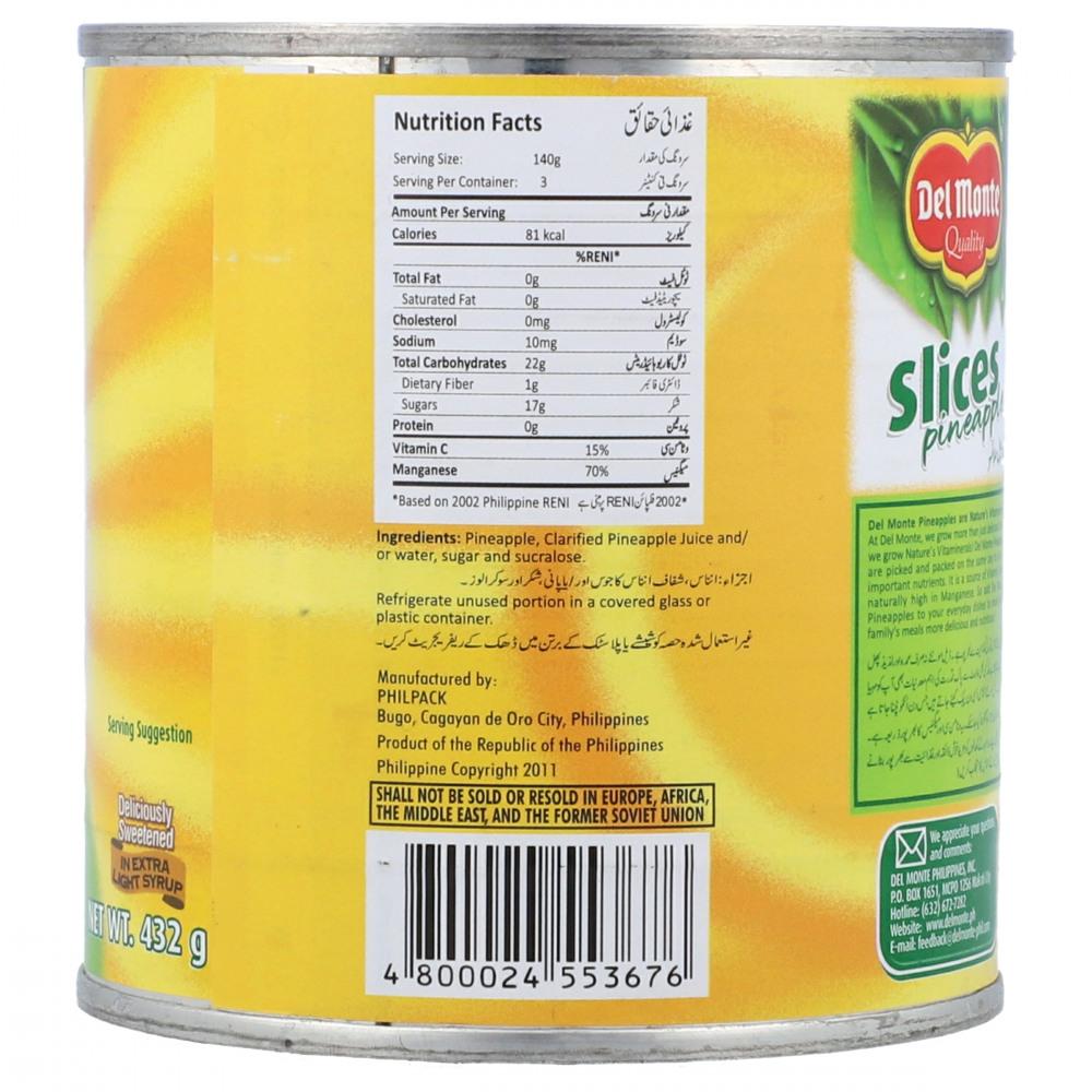 DELMONTE PINEAPPLE SLICES 432 GM