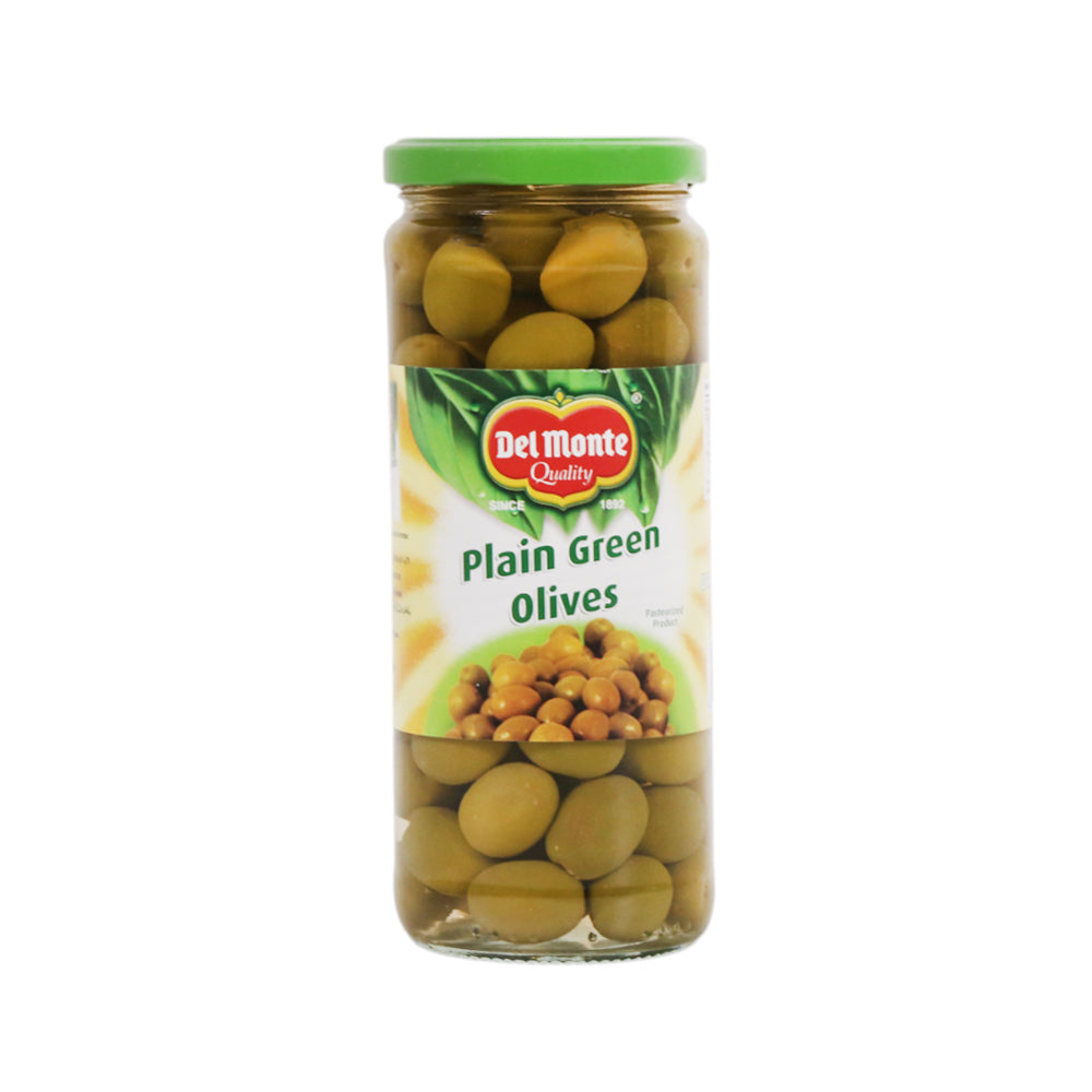 DELMONTE PLAIN GREEN OLIVES 450 GM