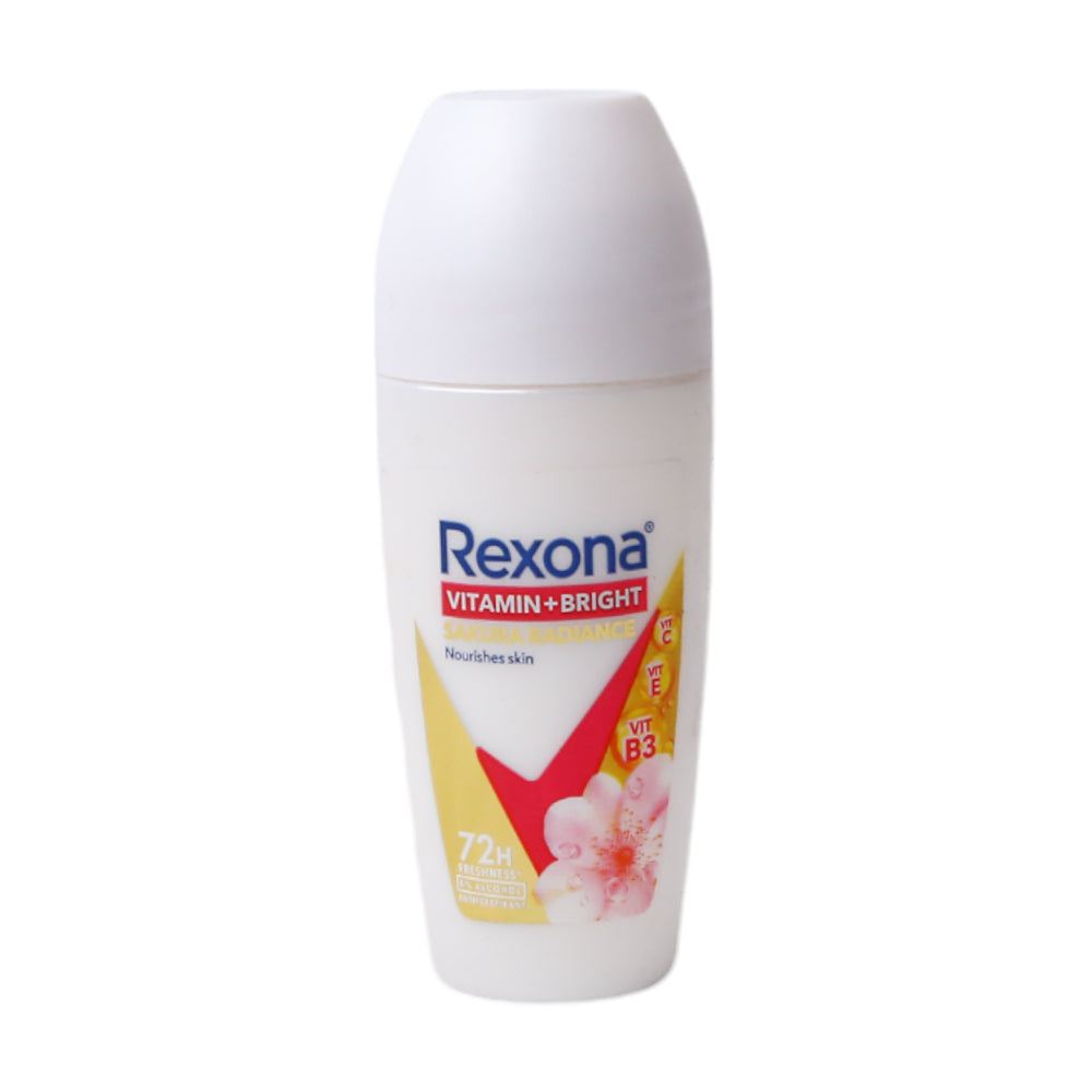 REXONA DEODORANT ROLL ON SAKURA RADIANCE NOURISHES 72H 45 ML