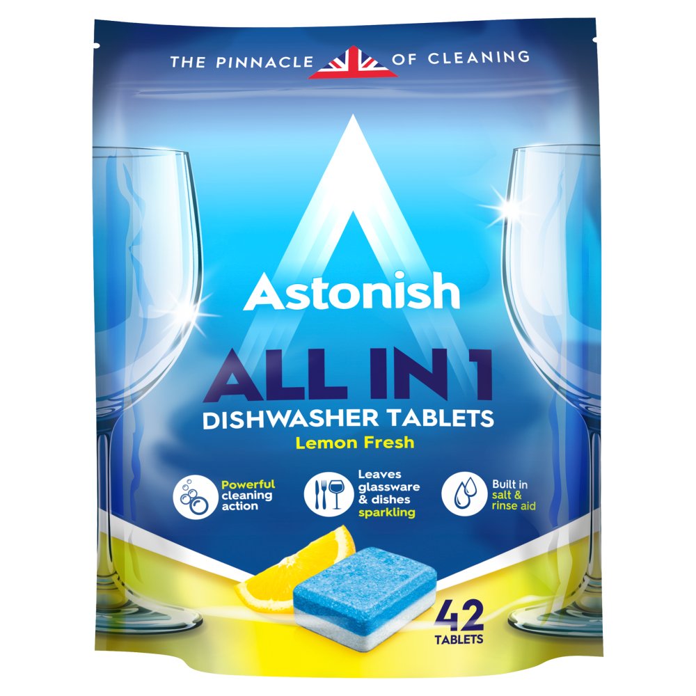 ASTONISH DISHWASHER TABLETS LEMON FRESH 42PC 840 GM