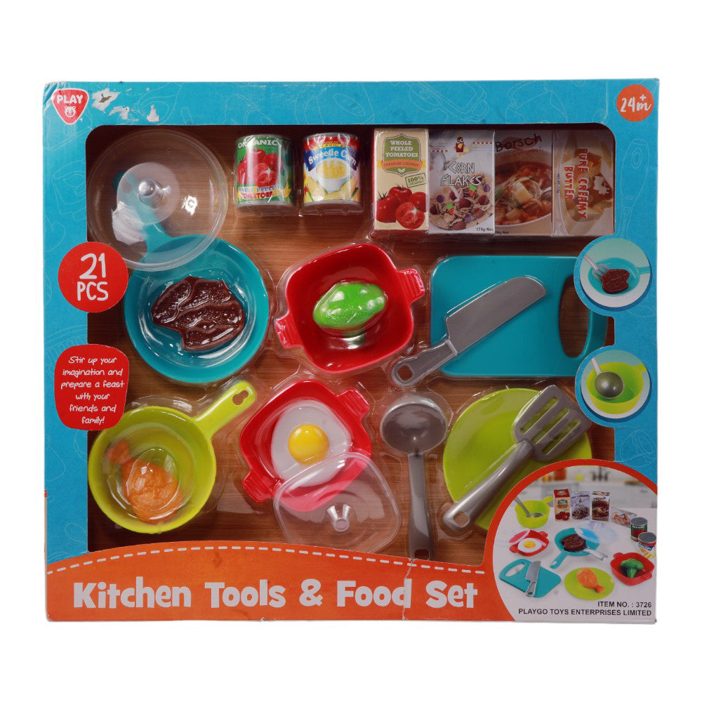 3726 PLAY GO KITCHEN TOOLS & FOOD SET H.B