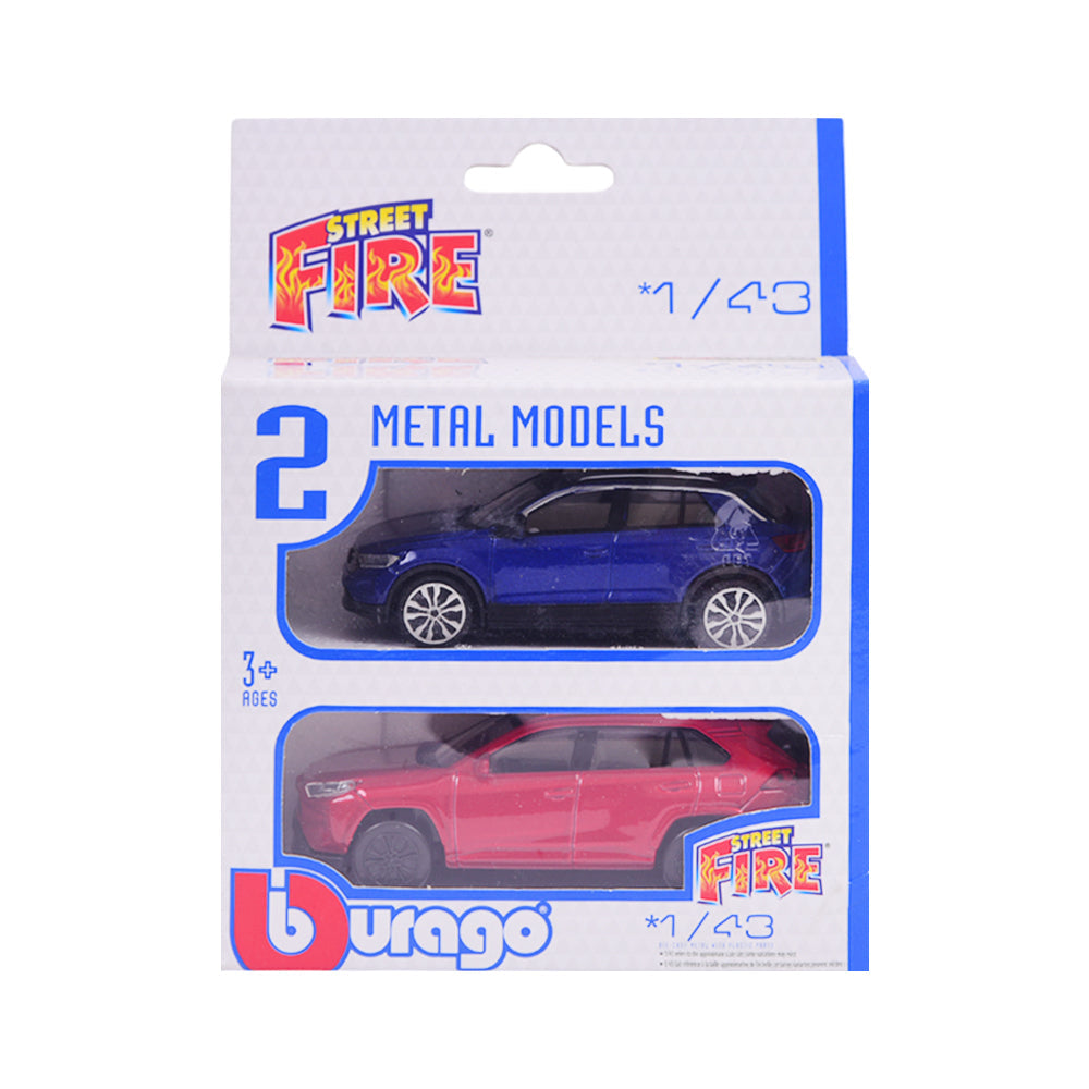 30002 BURAGO DIE CAST STREET FIRE 2PCS CAR