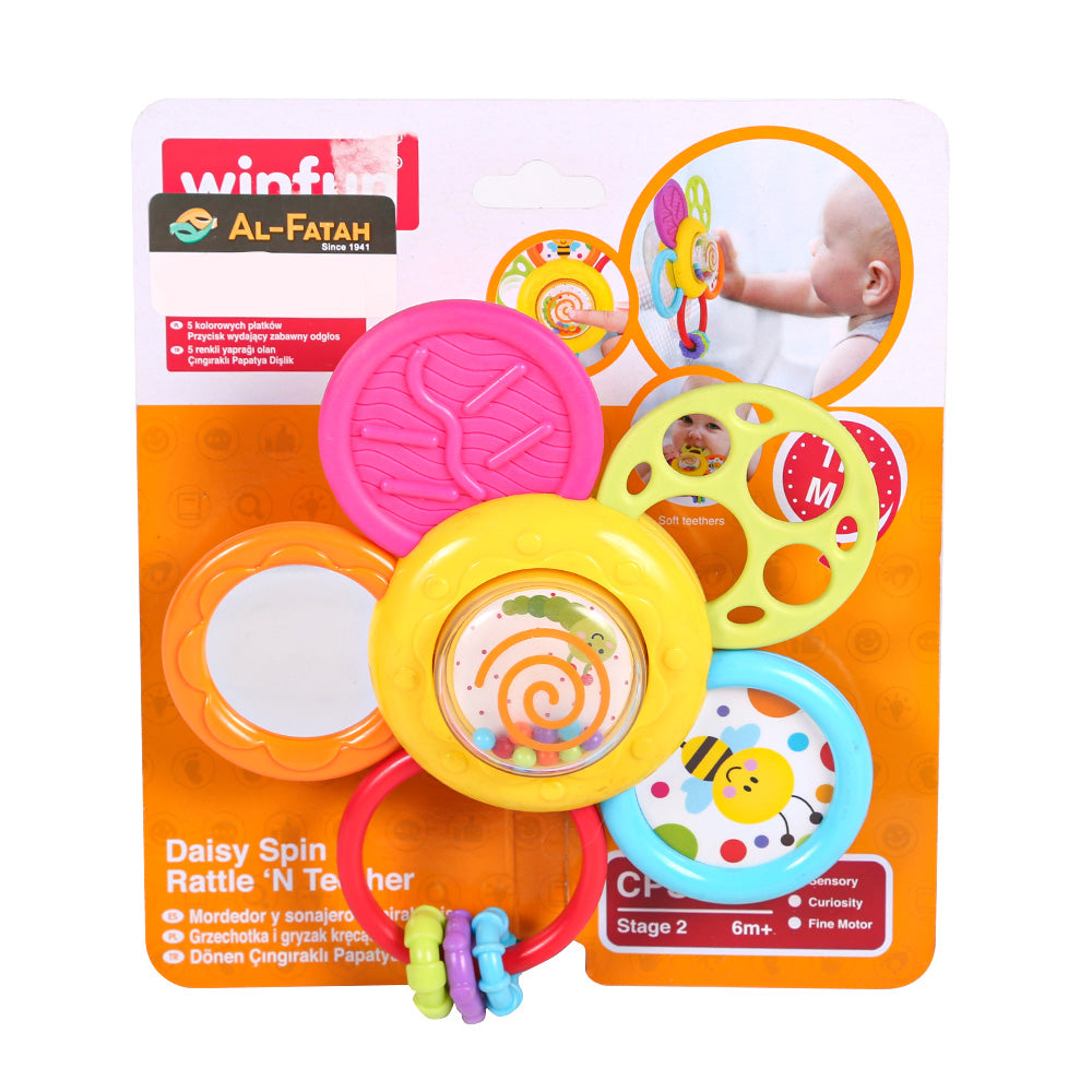 0776 Win Fun Spin Rattle Teether Basic