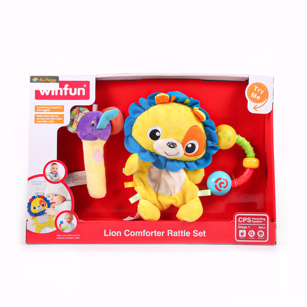 3028-NL WF LION COMFORTER RATTLE SET