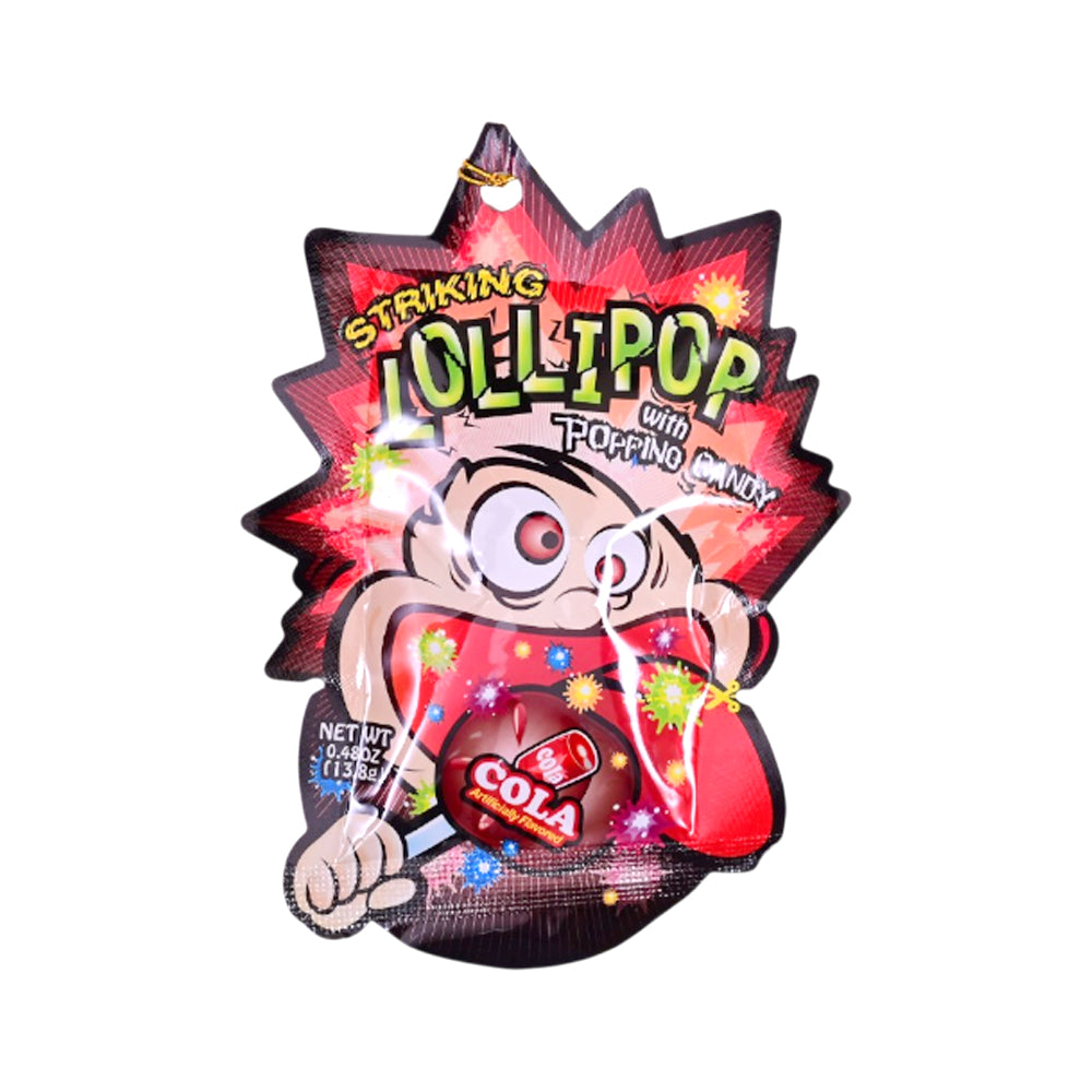 STRIKING LOLLYPOP WITH POPPING CANDY COLA FLAVOUR 13.8GM
