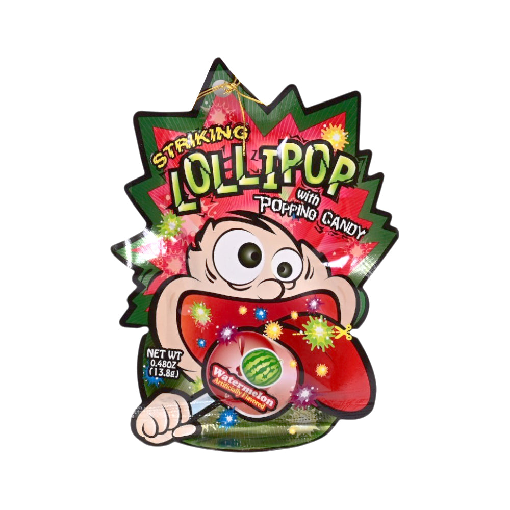 STRIKING LOLLYPOP WITH POPPING CANDY WATERMELON FLAVOUR 13.8