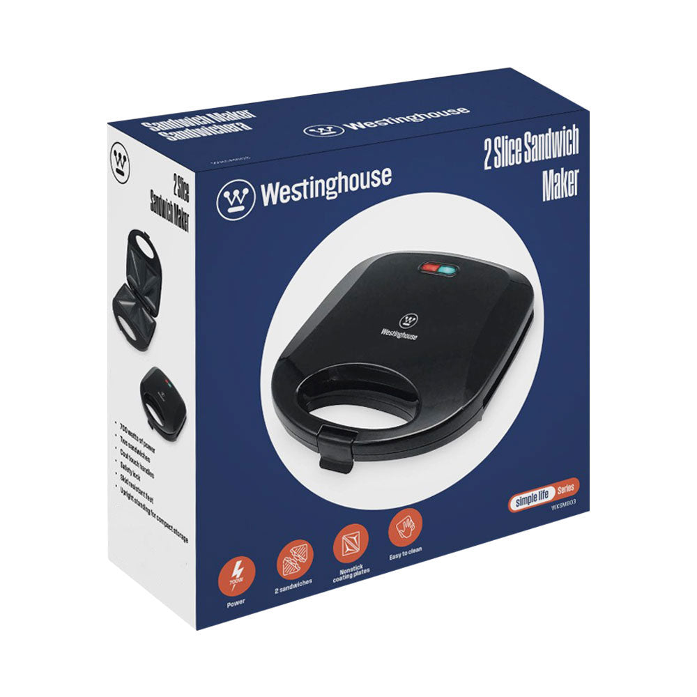 WESTINGHOUSE SANDWICH MAKER SIMPLE LIFE WKSM803 BLACK
